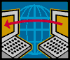Two computers mailing each other